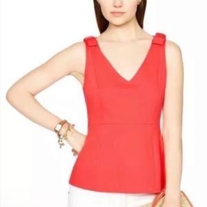 Kate Spade Ponte Sleeveless Peplum Top